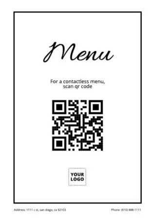 Edite um template com QR code