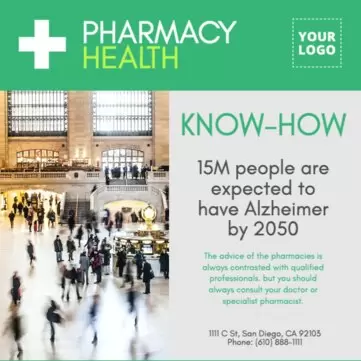 Edite um modelo para farmácias