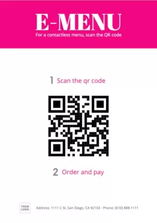 Edite um template com QR code