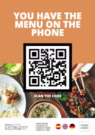 Edite um template com QR code