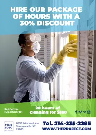 Modifier une affiche de service de nettoyage