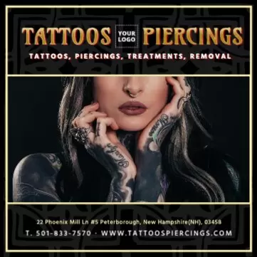 Edite um modelo para estúdios de tatuagem