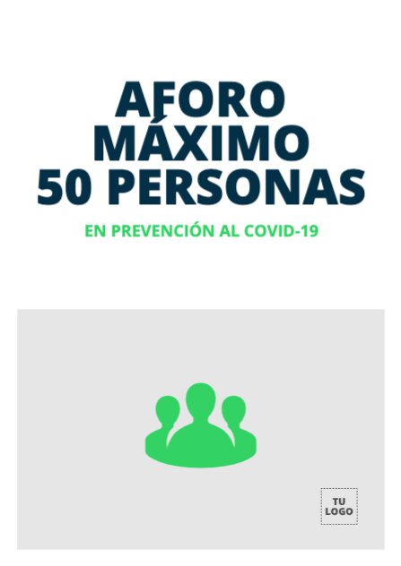 Carteles de aforo máximo para editar online