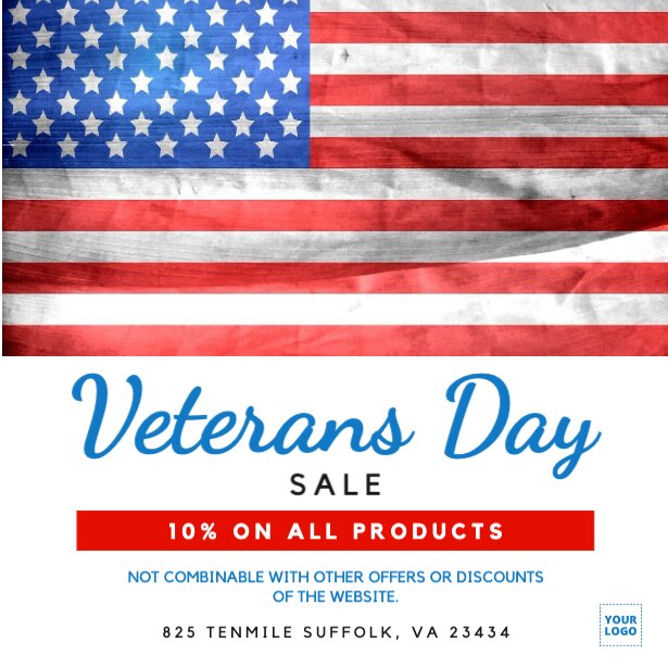 Veterans Day customizable flyers templates