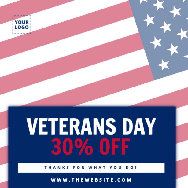 Veterans Day customizable flyers templates