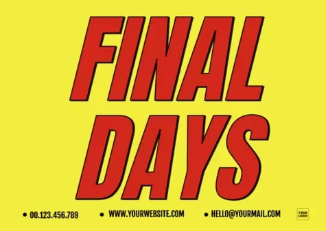 Bearbeite ein Ausverkaufsschild