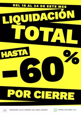 Edita un cartel de liquidacion