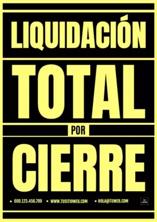 Edita un cartel de liquidacion