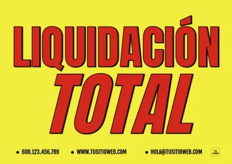 Edita un cartel de liquidacion