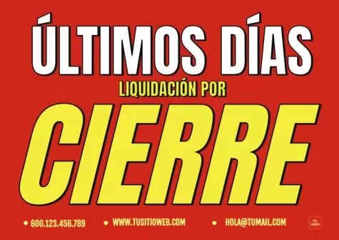 Edita un cartel de liquidacion