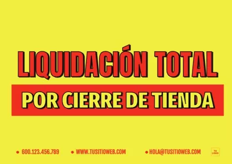 Edita un cartel de liquidacion