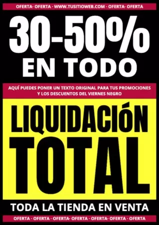Edita un cartel de liquidacion