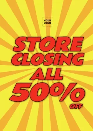 Bearbeite ein Ausverkaufsschild