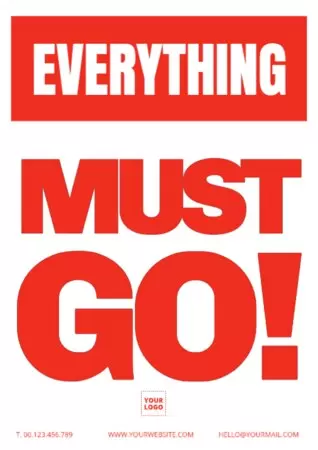 Bearbeite ein Ausverkaufsschild