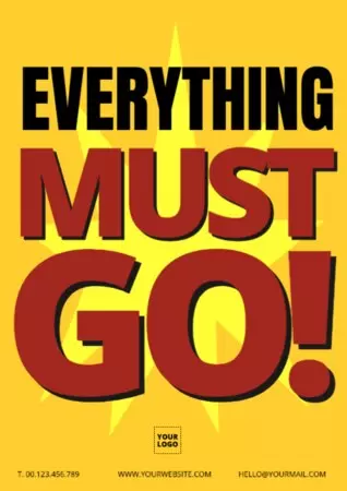 Bearbeite ein Ausverkaufsschild