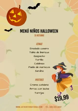 Edita un menú para Halloween