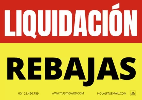 Edita un cartel de liquidacion