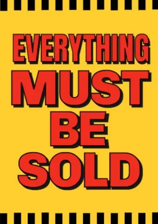 Bearbeite ein Ausverkaufsschild