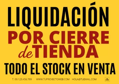 Edita un cartel de liquidacion