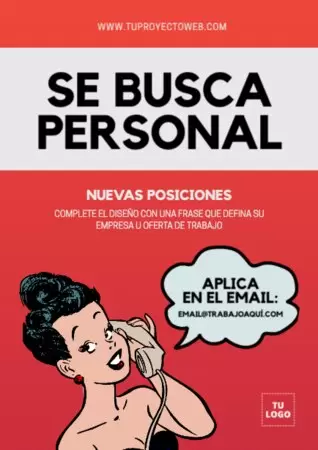 Edita un cartel de Se solicita personal