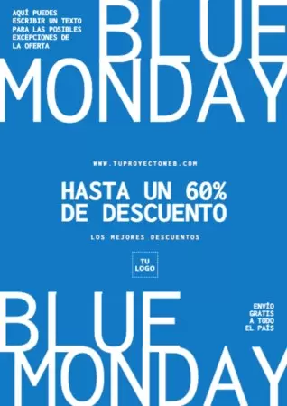 Edita un cartel para el Blue Monday