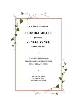 Crear una invitación de boda