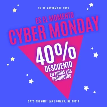 Personaliza tu banner para Cyber Monday