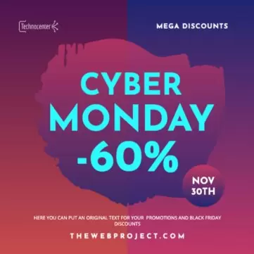 Personalize seu banner para a Cyber Monday
