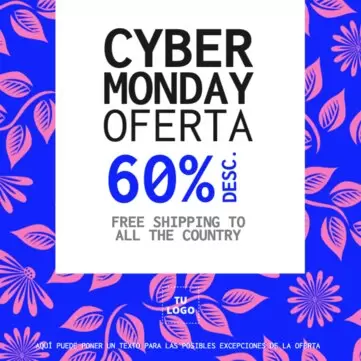 Personaliza tu banner para Cyber Monday