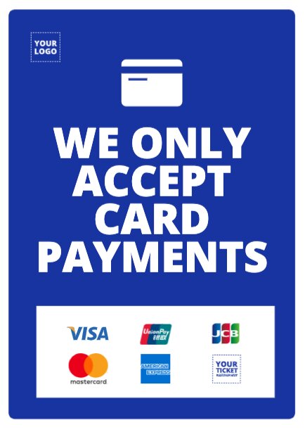 Custom payment sign templates to print