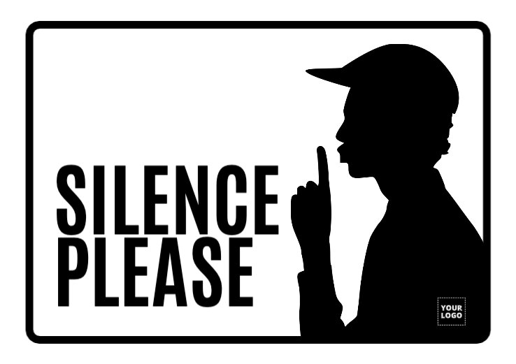 Printable silence please signs