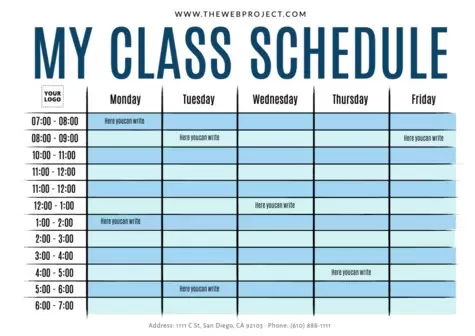 Edit a class timetable