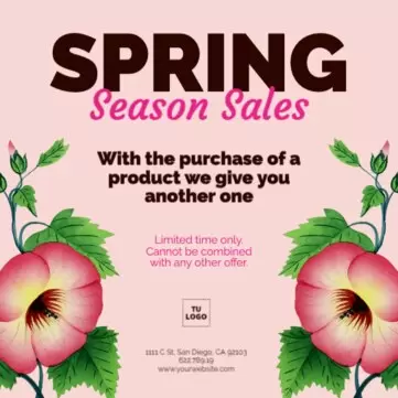 Edit a spring sale template