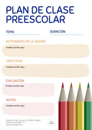 Edita un planificador diario