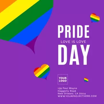 Edite um template sobre o Dia do Orgulho LGBTQI
