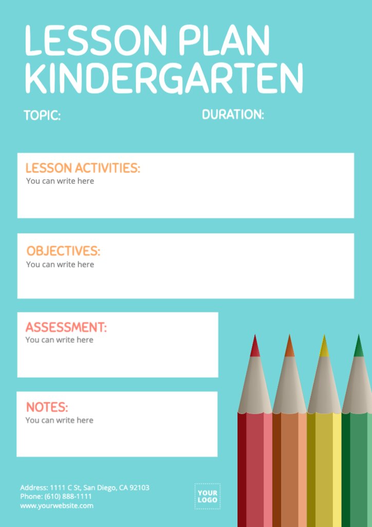 Editable and printable lesson plan templates