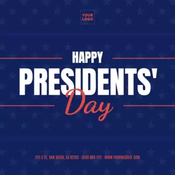 Edit a Presidents' Day template
