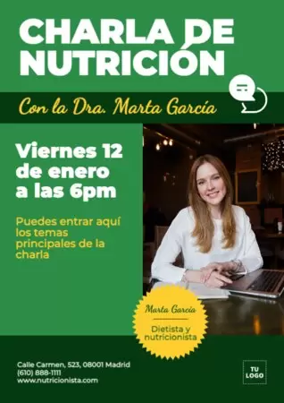 Edita un folleto para una charla