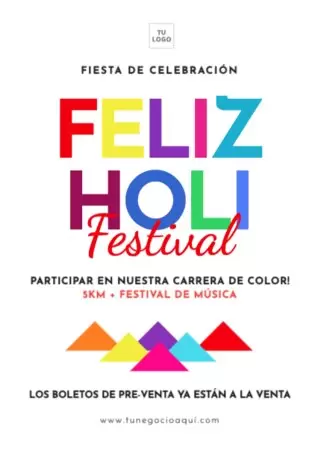 Crea un diseño de Holi