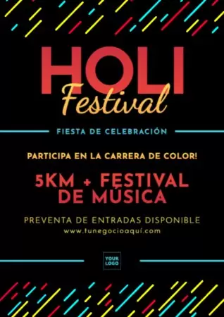 Crea un diseño de Holi