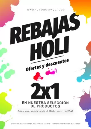 Crea un diseño de Holi