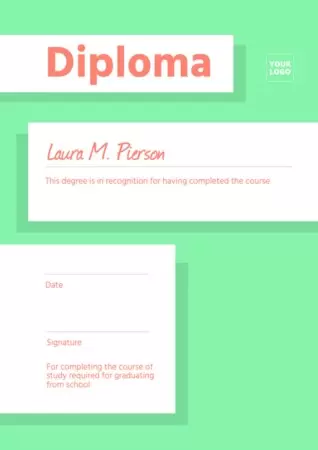 Editar um diploma para crianças