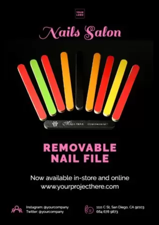 Edit a template for your nail salon