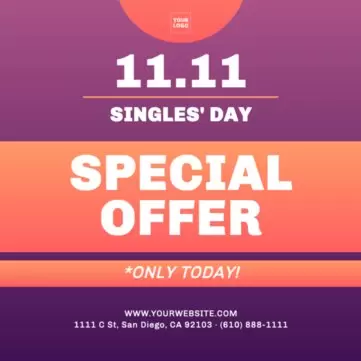 Edit a Singles' Day template
