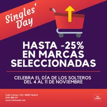 Editar una plantilla para Singles Day