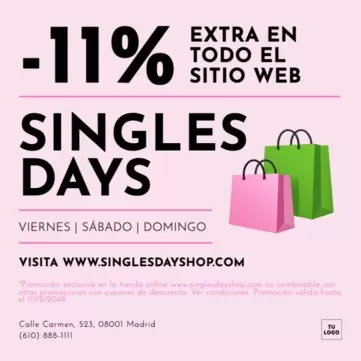 Editar una plantilla para Singles Day