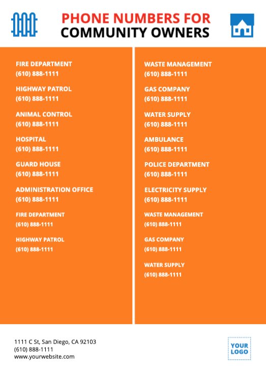 Create a free list of phone numbers online