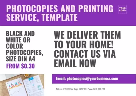 Edit a sign for photocopying and printing