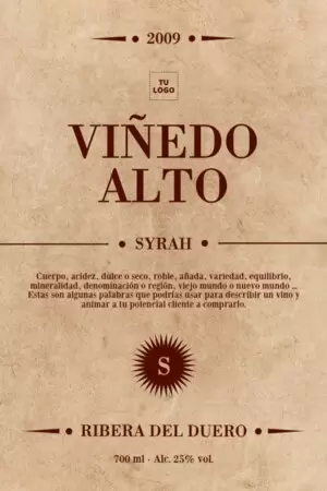 Edita una etiqueta de vino