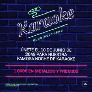 Edita un flyer de Karaoke